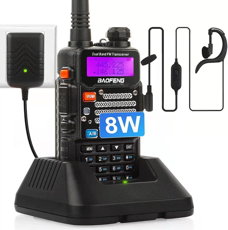 Baofeng UV-5RQ Analog VHF/UHF Dual-Band Handheld Radio