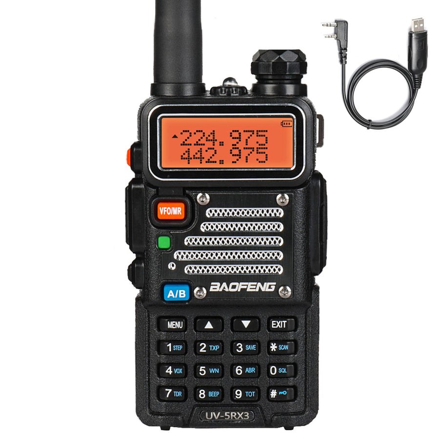 Baofeng UV-5RX3 Analog VHF/UHF Tri-Band Handheld Radio