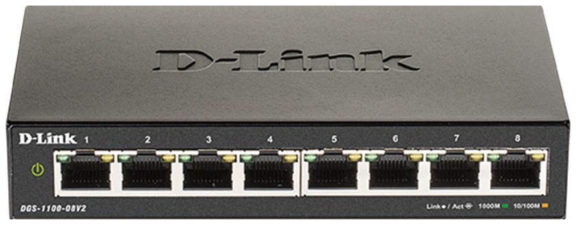 D-Link DGS-1100-08V2 8-Port Gigabit Smart Managed Switch