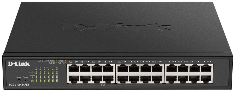 D-Link DGS-1100-24PV2 24-Port Gigabit Smart Managed PoE Switch