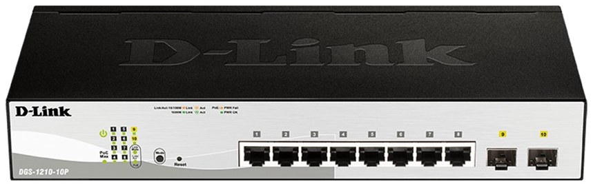 D-Link DGS-1210-10P 10-Port Gigabit Smart Managed PoE Switch