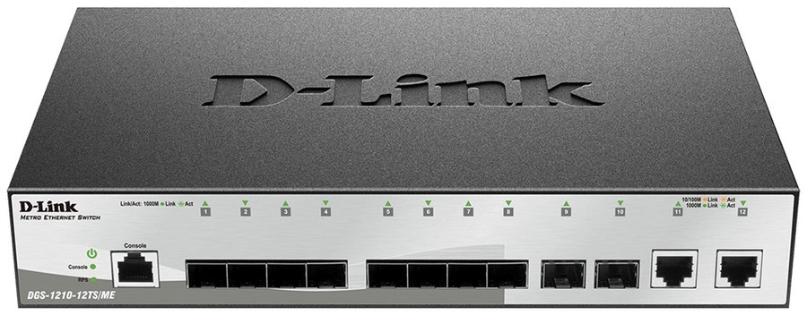 D-Link DGS-1210-12TS/ME 12-Port Gigabit Fiber Metro Ethernet Switch