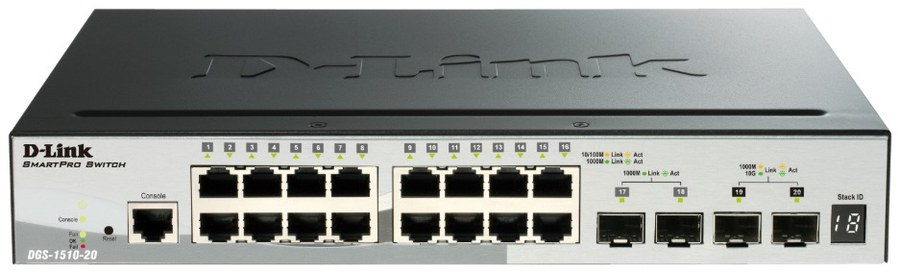 D-Link DGS-1510-20 20-Port Gigabit Stackable Smart Managed Switch