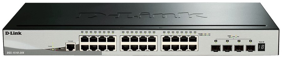 D-Link DGS-1510-28X 28-Port Gigabit Stackable Smart Managed Switch
