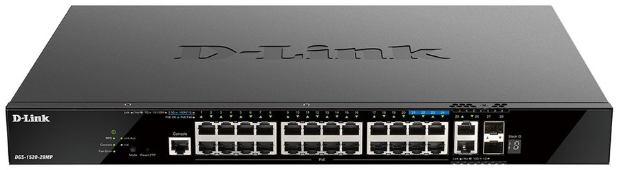 D-Link DGS-1520-28MP Layer 3 Stackable Smart Managed PoE Switch