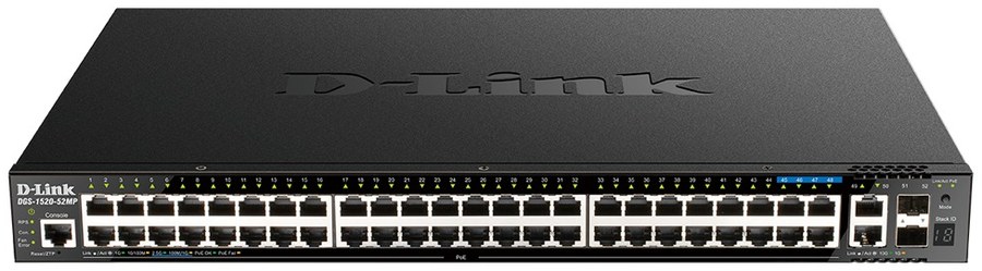 D-Link DGS-1520-52MP Layer 3 Stackable Smart Managed PoE Switch
