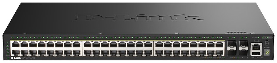 D-Link DGS-1530-52P 48-Port Gigabit Stackable Smart Managed PoE Switch