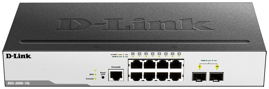 D-Link DGS-3000-10L 10-Port Layer-2 Managed Gigabit Switch