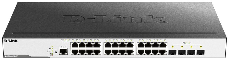 D-Link DGS-3000-28X 28-Port Layer-2 Managed Gigabit Switch