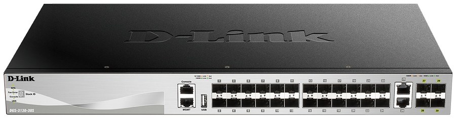 D-Link DGS-3130-30S 30-Port Layer 3 Stackable Managed Gigabit Fiber Switch