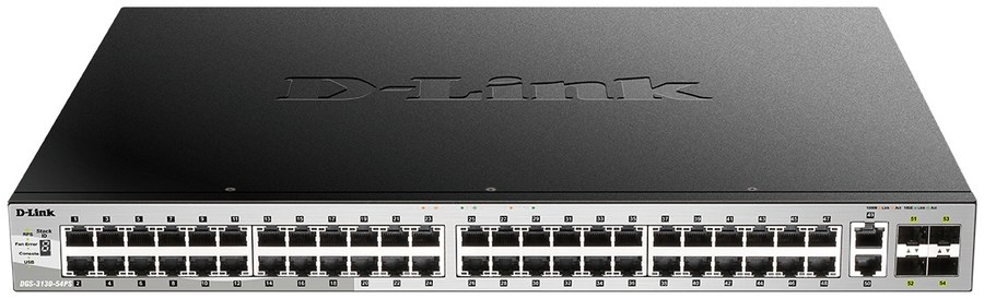 D-Link DGS-3130-54PS 54-Port Layer 3 Stackable Managed Gigabit PoE Switch