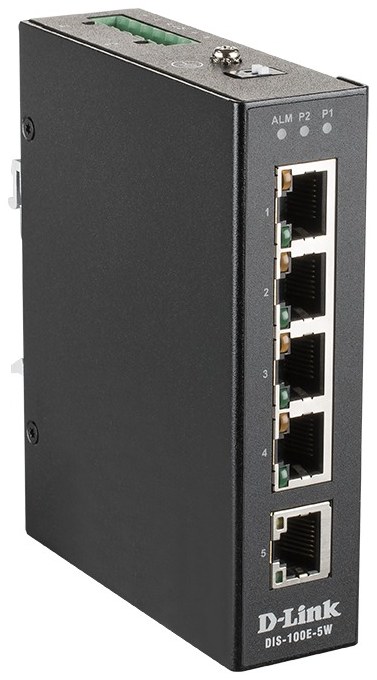 D-Link DIS-100E-5W Industrial Fast Ethernet Unmanaged Switch