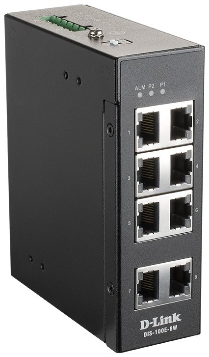 D-Link DIS-100E-8W Industrial Fast Ethernet Unmanaged Switch