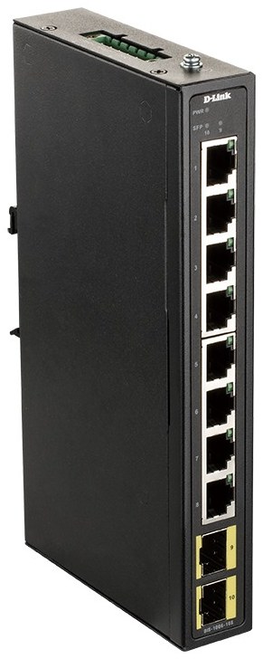 D-Link DIS-100G-10S Industrial Gigabit Unmanaged Switch with 2 SFP slots