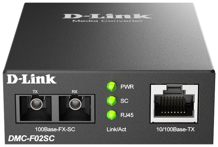 D-Link DMC-F02SC 10/100BASE-TX to 100BASE-FX SC Multi-Mode Media Converter