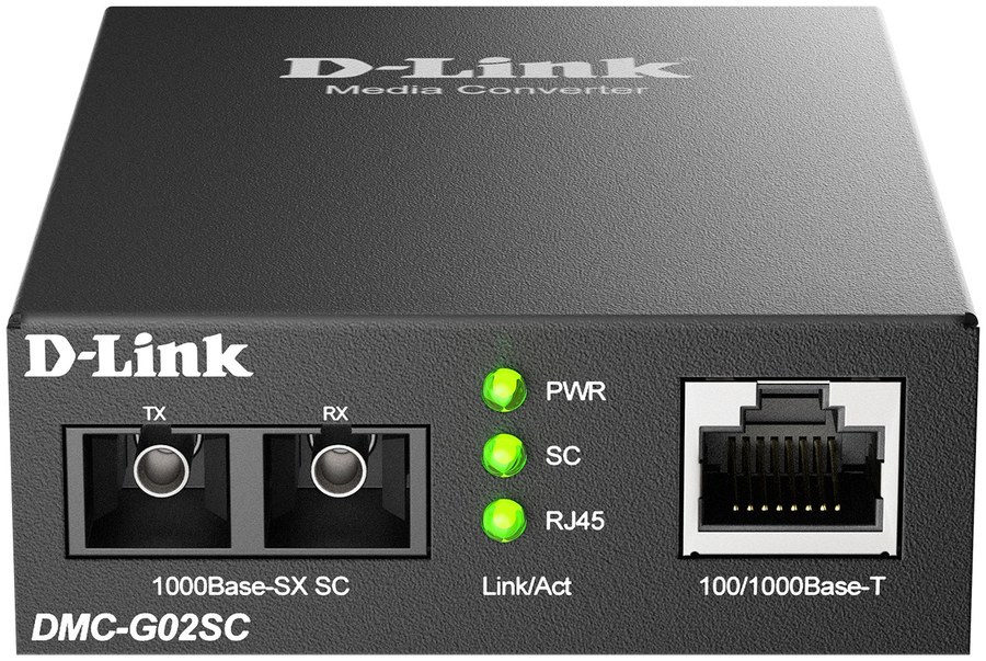 D-Link DMC-G02SC 100/1000BASE-T to 1000BASE-SX SC Multi-Mode Media Converter