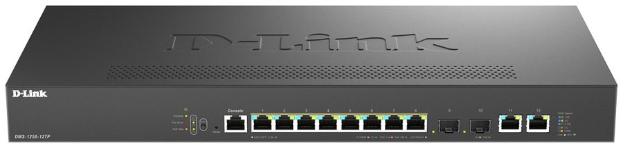 D-Link DMS-1250-12TP 12-Port 2.5G Smart Managed PoE Switch