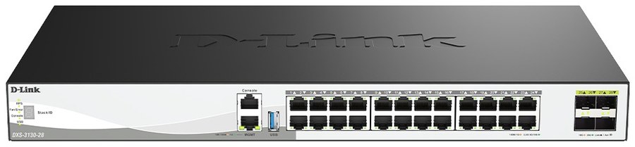 D-Link DXS-3130-28 24-Port 10G Layer 3 Stackable Aggregation Managed Switch