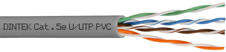 Dintek 1101-03034 PowerPRO Cat.5e U/UTP Solid Copper Cable