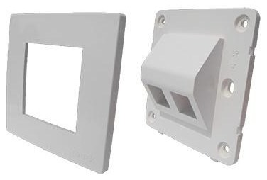 Dintek 1303-12041 2-Port UK Style Angled Designer CurvaPlate