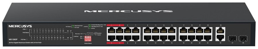 Mercusys MS128GP 28-Port Gigabit Rackmount Switch with 24-Port PoE+