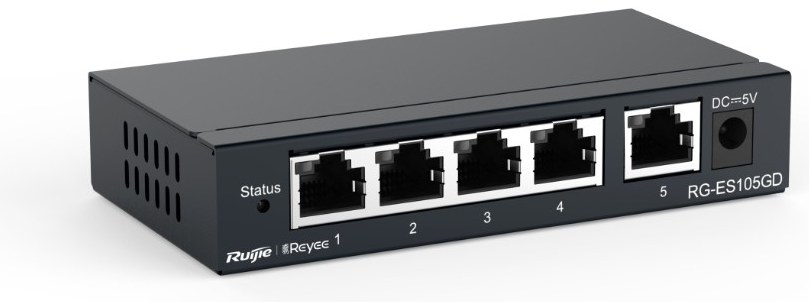 Ruijie RG-ES105GD 5-Port Gigabit Unmanaged Non-PoE Switch