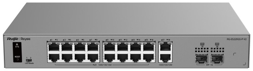 Ruijie RG-ES220GS-P 20-Port Gigabit Smart POE Switch