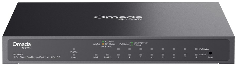 TP-Link ES210GMP Omada 10-Port Gigabit Easy Managed Switch with 8-Port PoE+