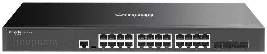 TP-Link SG3428X Omada 24-Port Gigabit L2+ Managed Switch with 4 10GE SFP+ Slots
