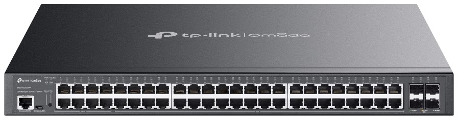 TP-Link SG3452XMPP Omada 48-Port Gigabit and 4-Port 10GE SFP+ L2+ Managed Switch with 40-Port PoE+ and 8-Port PoE++