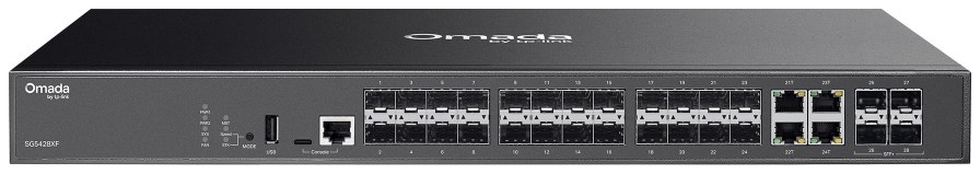 TP-Link SG5428XF Omada 24-Port SFP Stackable Lite L3 Managed Switch with 4× 10G Slots