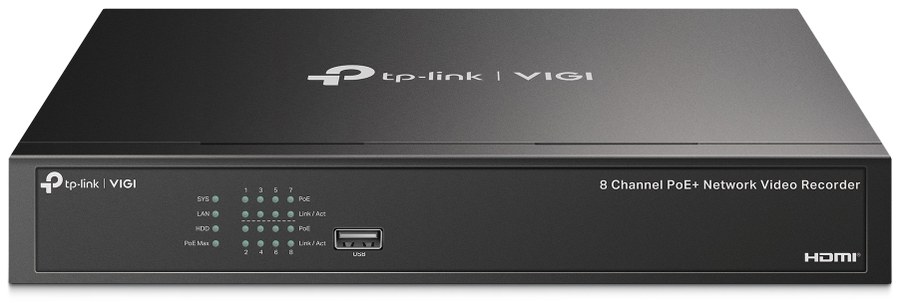 TP-Link VIGI NVR1008H-8MP 8 Channel PoE+ Network Video Recorder