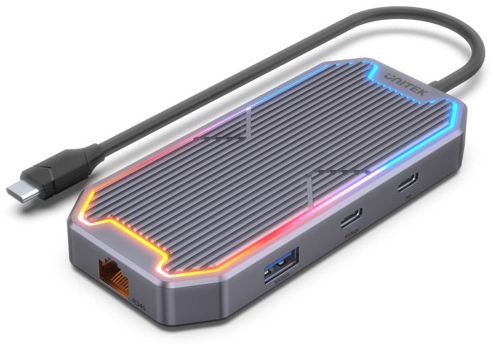 Unitek D1029A uHUB S7+ 7-in-1 USB-C Hub with 10Gbps Data, HDMI and PD 100W