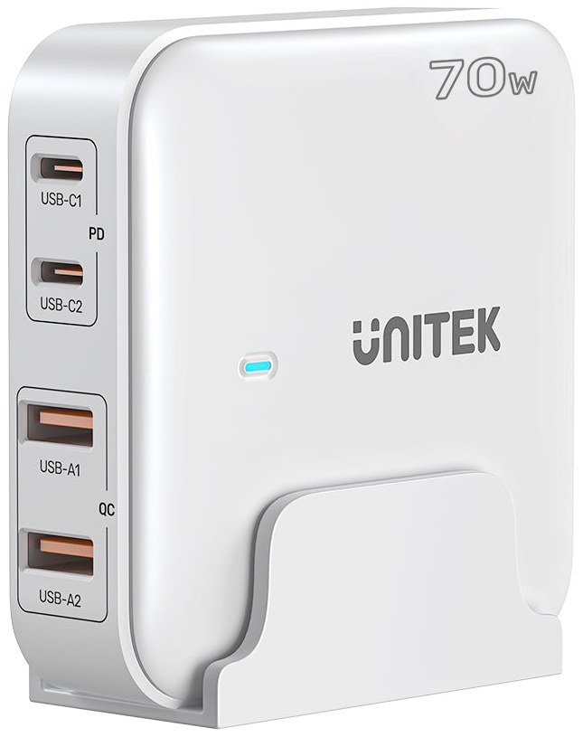 Unitek P1228AWH01-UK 70W 4-Port Desktop GaN Charging Station