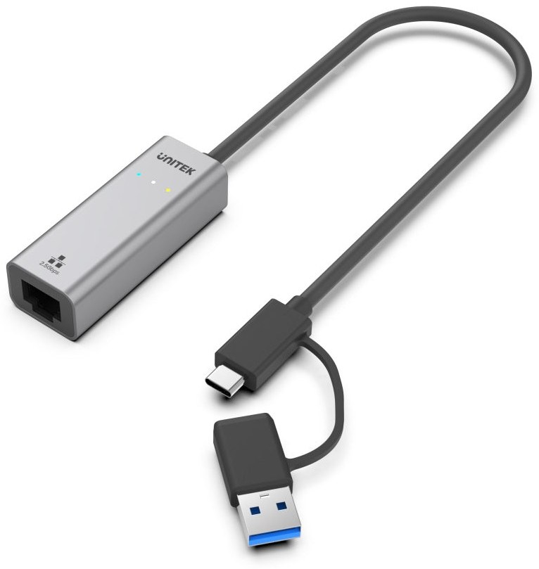 Unitek U1313CGY01 Hybrid USB-C/USB-A to 2.5G Ethernet Adapter