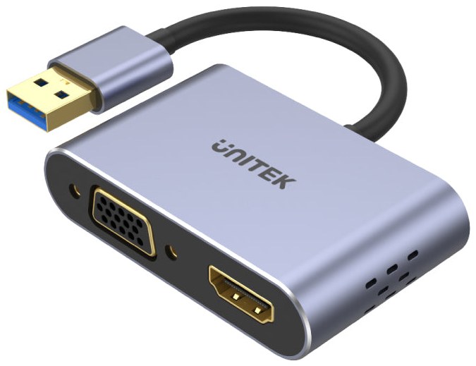 Unitek V1304A USB 3.0 to HDMI and VGA Adapter
