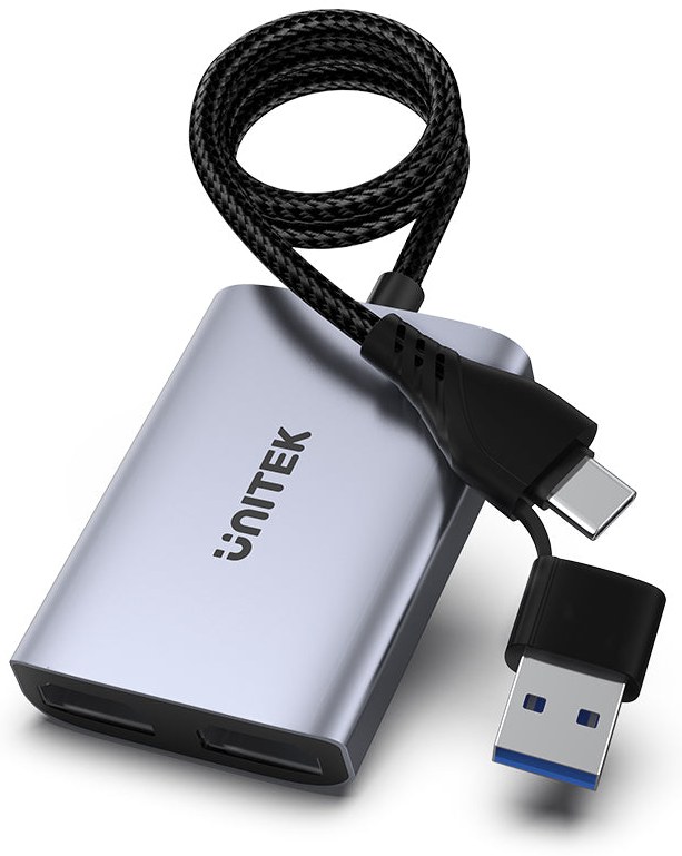 Unitek V1427A01 USB C/A Dual HDMI Adapter