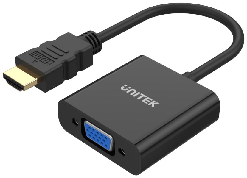 Unitek Y-6333 HDMI to VGA Adapter with 3.5mm Stereo Audio