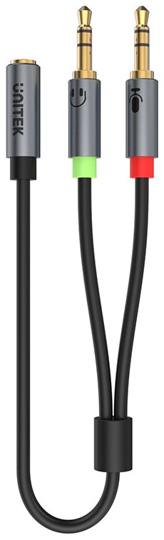 Unitek Y-C957ABK 3.5mm Female to Dual Male Audio Splitter Cable
